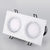 LED double Light Square 14W 18W 24W cob Led dimmable Downlight Recessed Led Ceiling Spot Light Lamp Indoor AC85-265V
