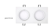 LED double Light Square 14W 18W 24W cob Led dimmable Downlight Recessed Led Ceiling Spot Light Lamp Indoor AC85-265V