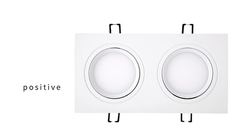 LED double Light Square 14W 18W 24W cob Led dimmable Downlight Recessed Led Ceiling Spot Light Lamp Indoor AC85-265V