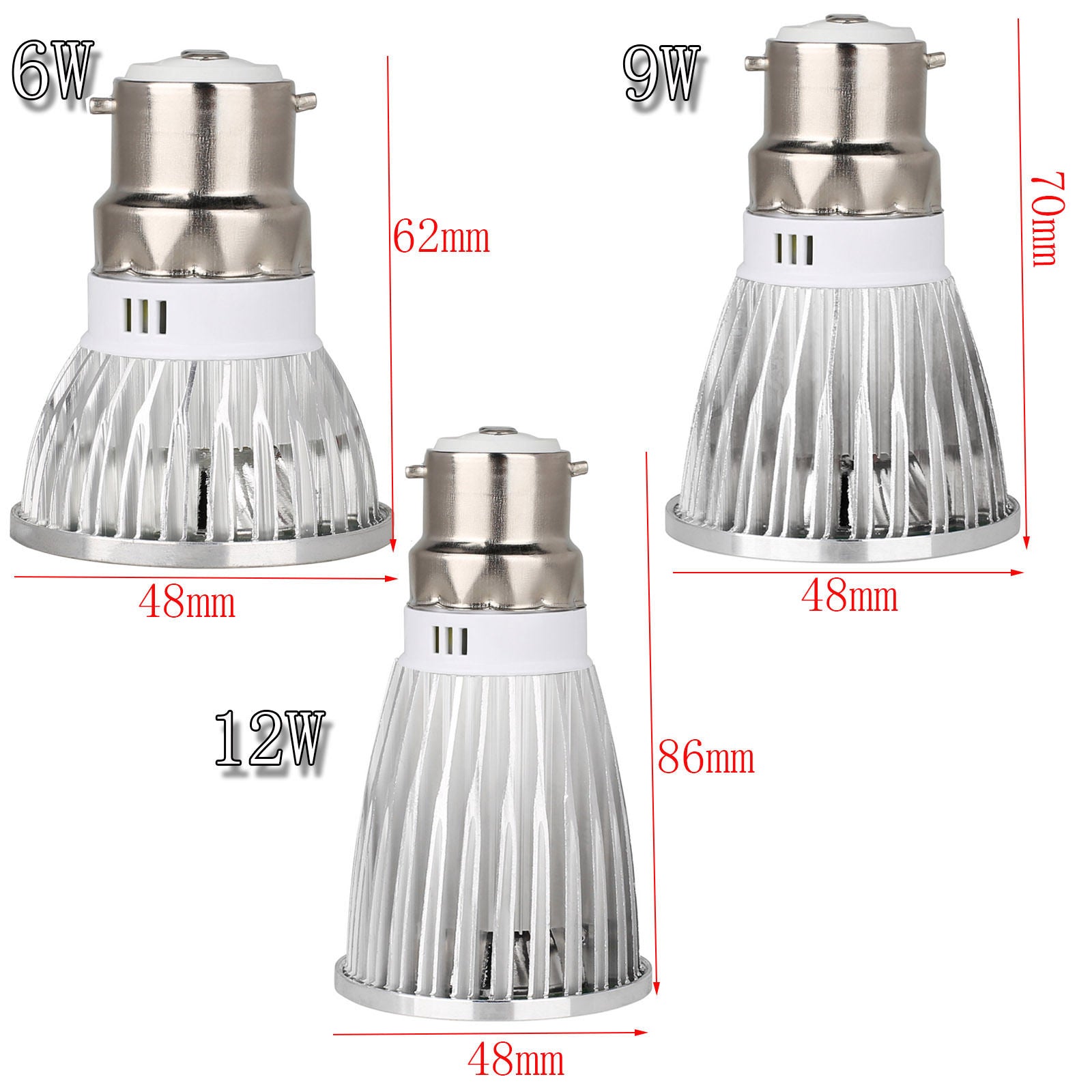 Super Bright LED COB Spotlight Bulbs GU10 B22  E27 E14 6W 9W 12W Lamps LED lamp light  Spot Lights AC 220V - 240V Downlight