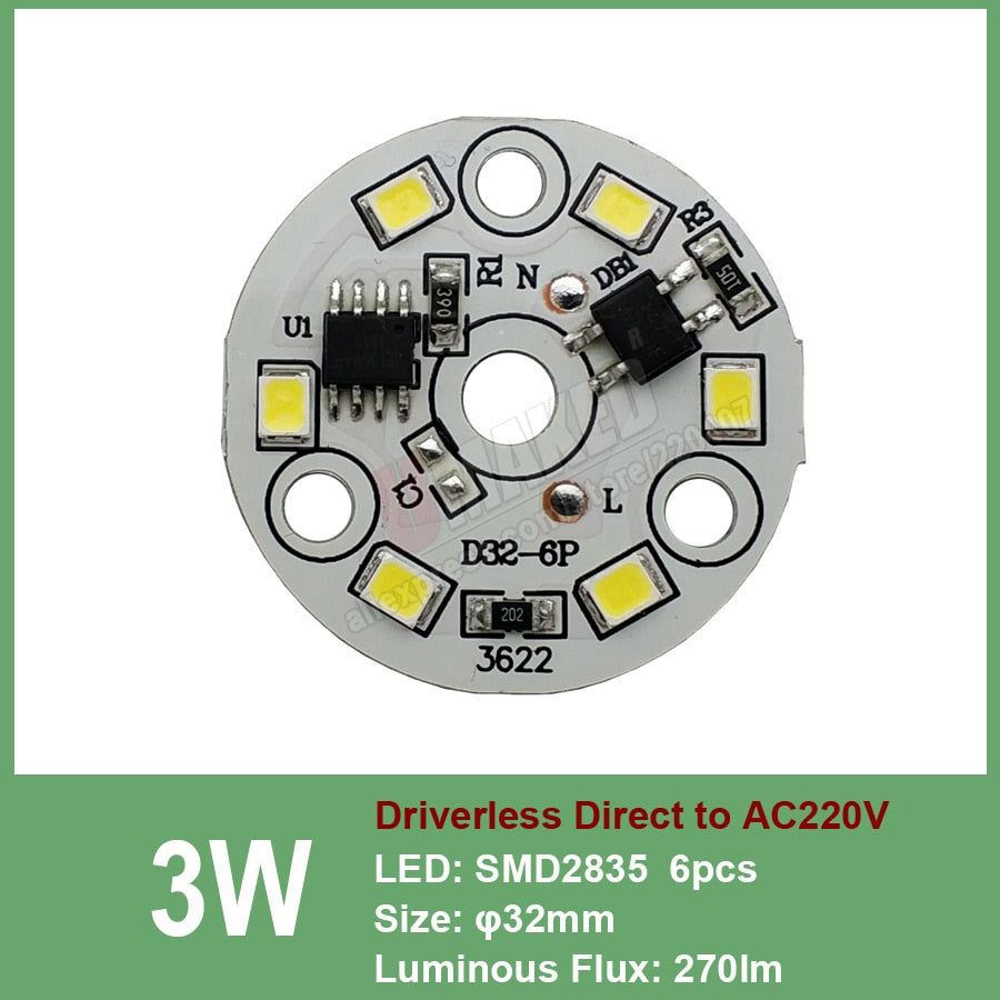 Downlight led pcb smd2835 integrated IC driver AC 220V 18w 15w 12w 9w 7w 5w 3w for down light Diy