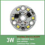 Downlight led pcb smd2835 integrated IC driver AC 220V 18w 15w 12w 9w 7w 5w 3w for down light Diy