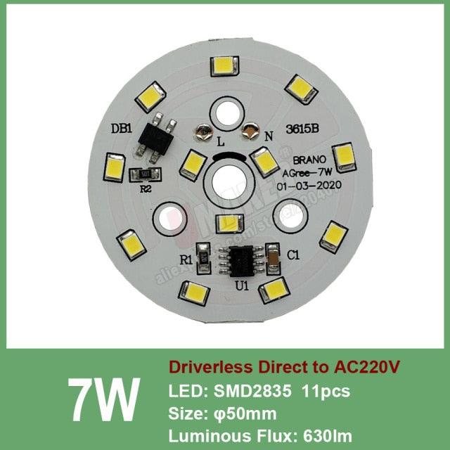 Downlight led pcb smd2835 integrated IC driver AC 220V 18w 15w 12w 9w 7w 5w 3w for down light Diy