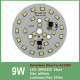 Downlight led pcb smd2835 integrated IC driver AC 220V 18w 15w 12w 9w 7w 5w 3w for down light Diy