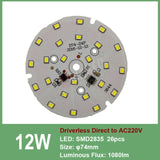 Downlight led pcb smd2835 integrated IC driver AC 220V 18w 15w 12w 9w 7w 5w 3w for down light Diy