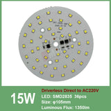 Downlight led pcb smd2835 integrated IC driver AC 220V 18w 15w 12w 9w 7w 5w 3w for down light Diy
