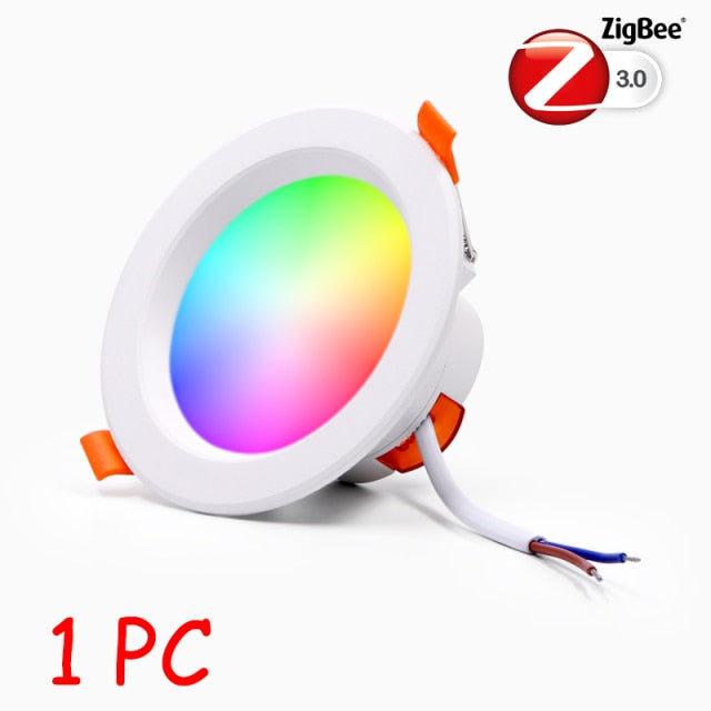 Zigbee LED Smart Downlight Ceiling lights Dimming Round Spot Lighting 7W/9W RGB Warm Cold light Voice control
