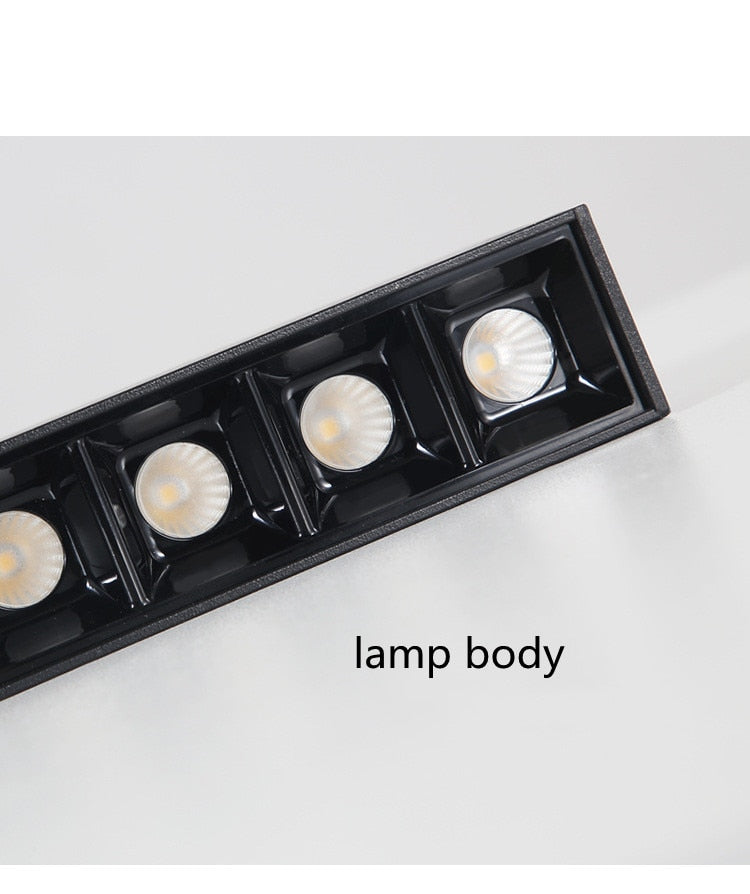 Dimmable LED Downlight Spot Light 20W 30W 40W line light bar creative linear long strip living room corridor light Recessed
