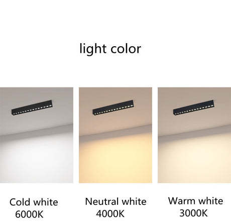 Dimmable LED Downlight Spot Light 20W 30W 40W line light bar creative linear long strip living room corridor light Recessed