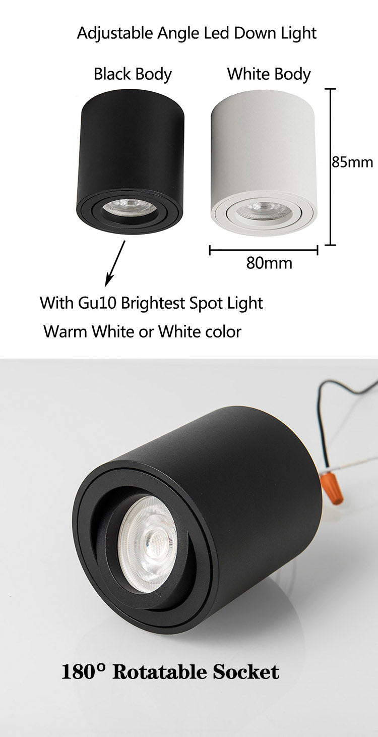 LED Downlight GU10 Led downlights with indoor spot light 5W high lumen led down light lamp rotatable degree