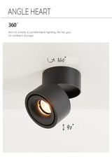 Tinlaibor Dimmable 9W LED Ceiling Rail lamp Household Nordic MainLiving room Bedroom Foyer Porch Aisle Spotlight Downlight