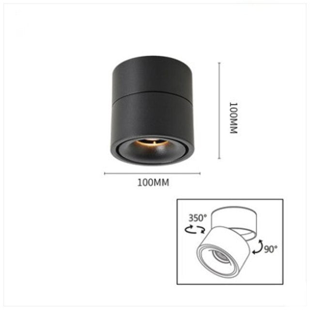 Tinlaibor Dimmable 9W LED Ceiling Rail lamp Household Nordic MainLiving room Bedroom Foyer Porch Aisle Spotlight Downlight