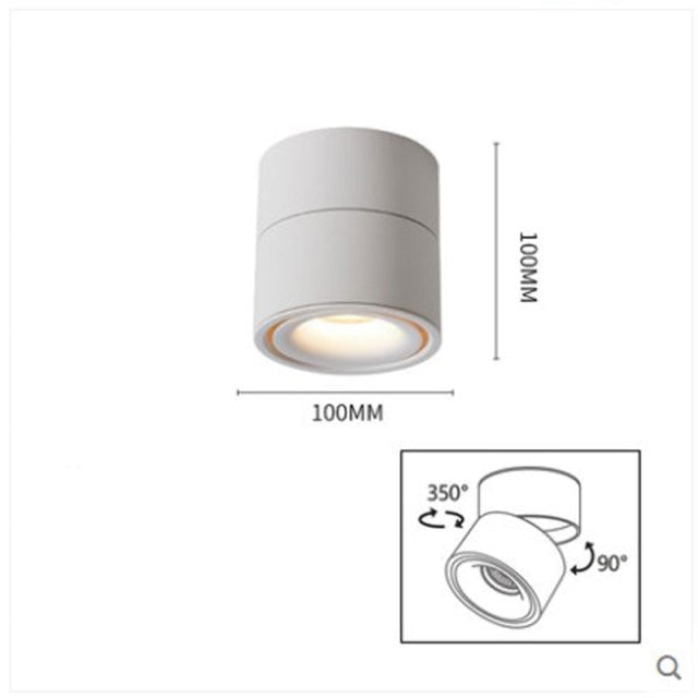 Tinlaibor Dimmable 9W LED Ceiling Rail lamp Household Nordic MainLiving room Bedroom Foyer Porch Aisle Spotlight Downlight