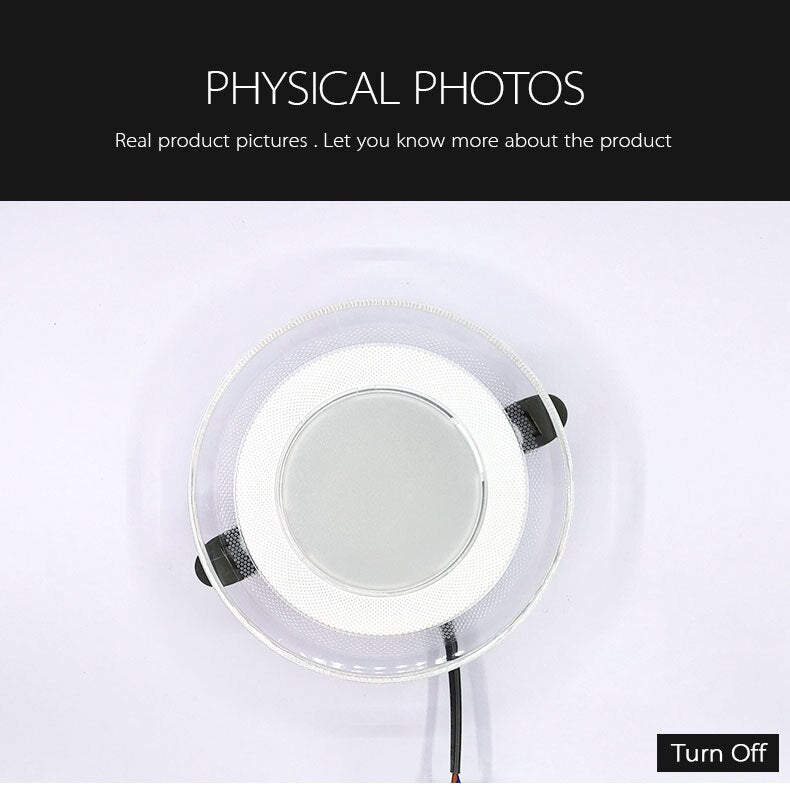 LED Downlight 5W 7W 9W 12W 15W 3W Light Guide Round Recessed Lamp White Blue Red Purple 3color Bedroom Living Room Indoor