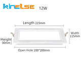 Ultra-thin Anti-Fog LED Panel Lamp Recessed Rectangle Bathroom Ceiling Downlights Corridor Aisle Industrial Grille Spot Lighting
