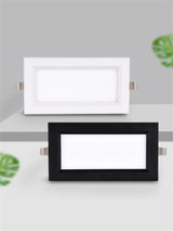 Ultra-thin Anti-Fog LED Panel Lamp Recessed Rectangle Bathroom Ceiling Downlights Corridor Aisle Industrial Grille Spot Lighting