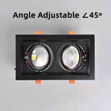 Ultra-thin Anti-Fog LED Panel Lamp Recessed Rectangle Bathroom Ceiling Downlights Corridor Aisle Industrial Grille Spot Lighting