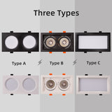 Ultra-thin Anti-Fog LED Panel Lamp Recessed Rectangle Bathroom Ceiling Downlights Corridor Aisle Industrial Grille Spot Lighting