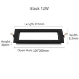 Ultra-thin Anti-Fog LED Panel Lamp Recessed Rectangle Bathroom Ceiling Downlights Corridor Aisle Industrial Grille Spot Lighting