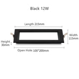 Ultra-thin Anti-Fog LED Panel Lamp Recessed Rectangle Bathroom Ceiling Downlights Corridor Aisle Industrial Grille Spot Lighting