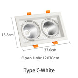 Ultra-thin Anti-Fog LED Panel Lamp Recessed Rectangle Bathroom Ceiling Downlights Corridor Aisle Industrial Grille Spot Lighting