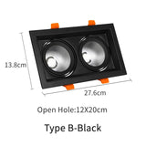 Ultra-thin Anti-Fog LED Panel Lamp Recessed Rectangle Bathroom Ceiling Downlights Corridor Aisle Industrial Grille Spot Lighting