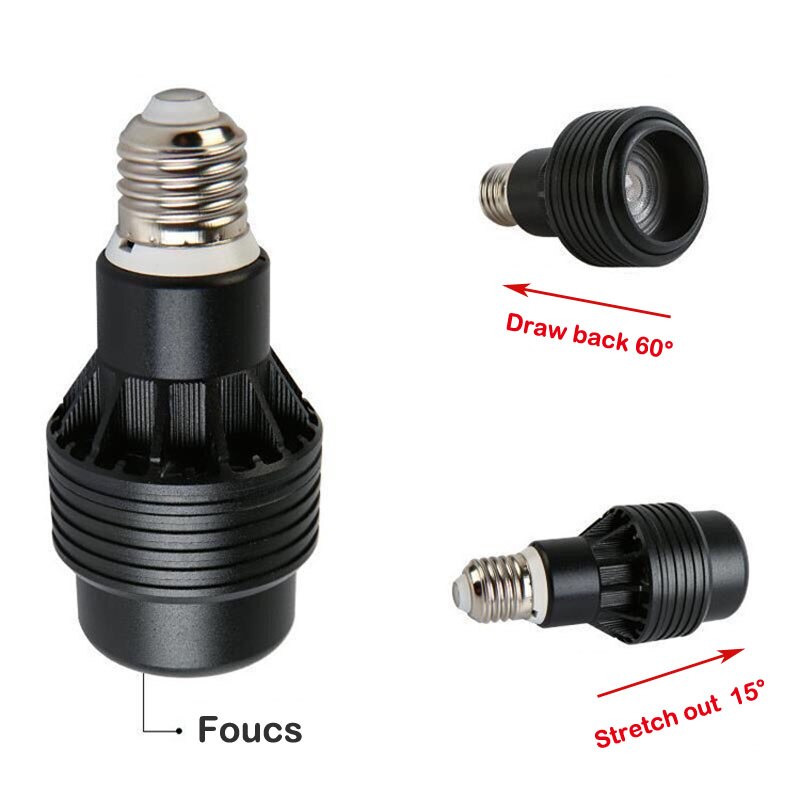 E27 Dimmable PAR20 LED light Zoom Spotlight Angle adjustment cob downlight 7w 10w 12w dining/living room bar cafe LED spot light