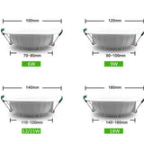 Recessed Ceiling Light 6/9/12/15W AC/DC 12V 24V 36V LED Panel Downlights 3000K 6000K Low Voltage for RV Camper Van Trailer Boat