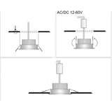Recessed Ceiling Light 6/9/12/15W AC/DC 12V 24V 36V LED Panel Downlights 3000K 6000K Low Voltage for RV Camper Van Trailer Boat