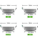 Recessed Ceiling Light 6/9/12/15W AC/DC 12V 24V 36V LED Panel Downlights 3000K 6000K Low Voltage for RV Camper Van Trailer Boat