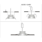 Recessed Ceiling Light 6/9/12/15W AC/DC 12V 24V 36V LED Panel Downlights 3000K 6000K Low Voltage for RV Camper Van Trailer Boat