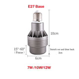 E27 Dimmable PAR20 LED light Zoom Spotlight Angle adjustment cob downlight 7w 10w 12w dining/living room bar cafe LED spot light