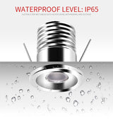 Built-in mini LED spotlight IP65 waterproof DC12V indoor bathroom ceiling kitchen 3W cabinet embedded focus 24V small downlight