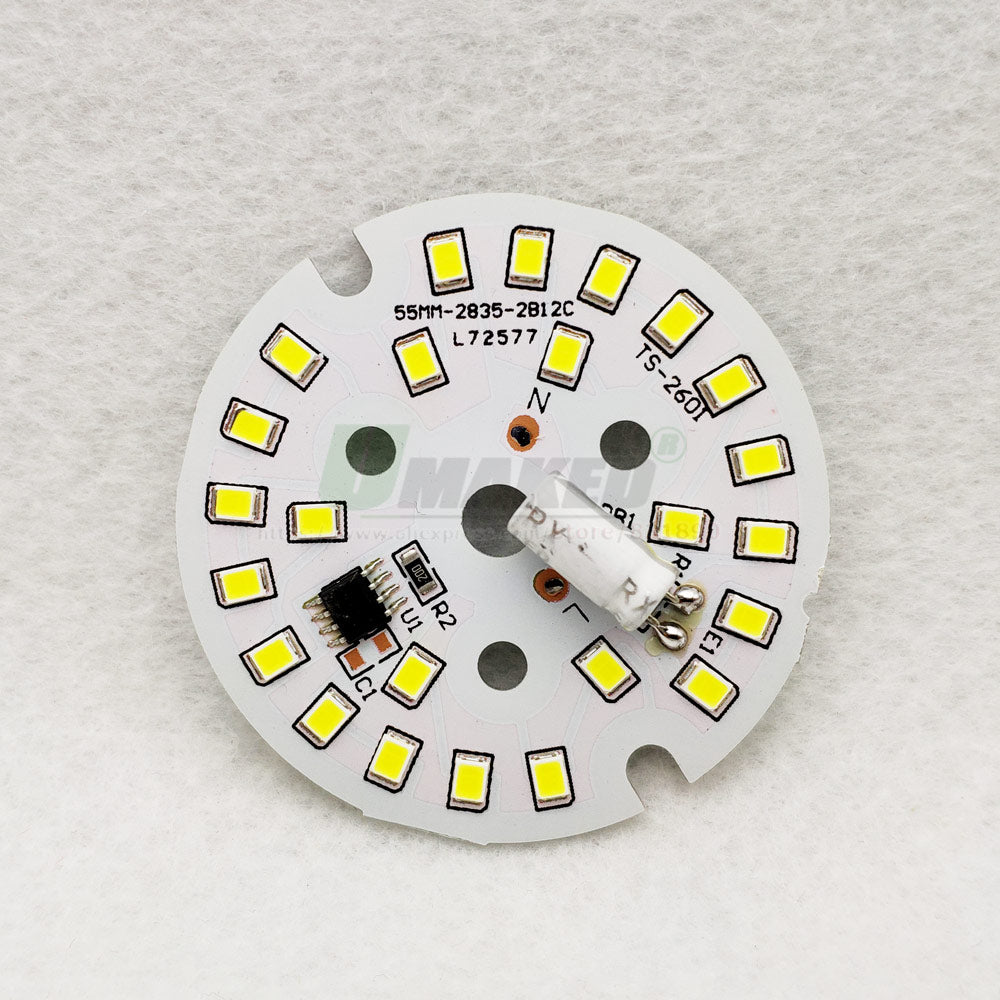 LED Module 5W 7W 9W 12W 15W 18W 10pcs AC220V Downlight PCB Aluminum plate White/Warm SMD2835 Smart IC Driver No Flick Lamp DIY