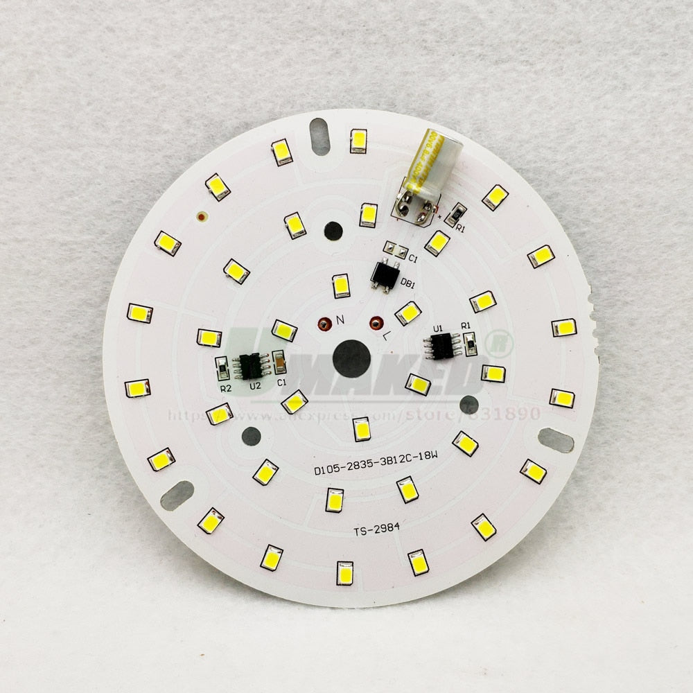 LED Module 5W 7W 9W 12W 15W 18W 10pcs AC220V Downlight PCB Aluminum plate White/Warm SMD2835 Smart IC Driver No Flick Lamp DIY