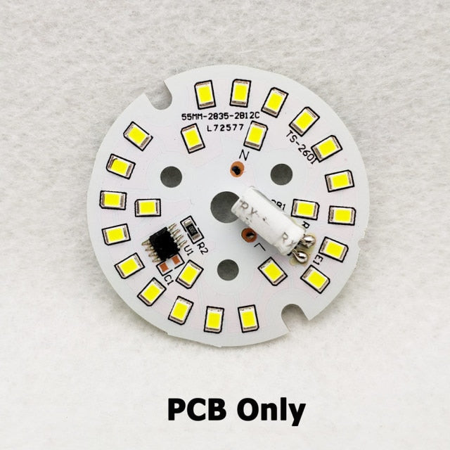 LED Module 5W 7W 9W 12W 15W 18W 10pcs AC220V Downlight PCB Aluminum plate White/Warm SMD2835 Smart IC Driver No Flick Lamp DIY