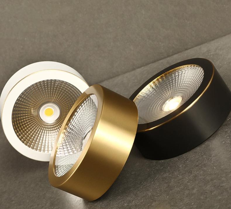 Full Copper Aluminum 220V LED Ceiling Downlight Nordic Hallway Corridor Porch Surface Mounted Brass 6W 8W 10W Spot Light Fixture