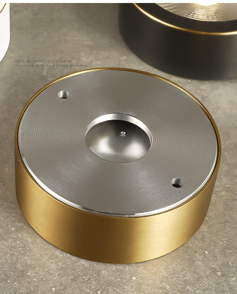 Full Copper Aluminum 220V LED Ceiling Downlight Nordic Hallway Corridor Porch Surface Mounted Brass 6W 8W 10W Spot Light Fixture