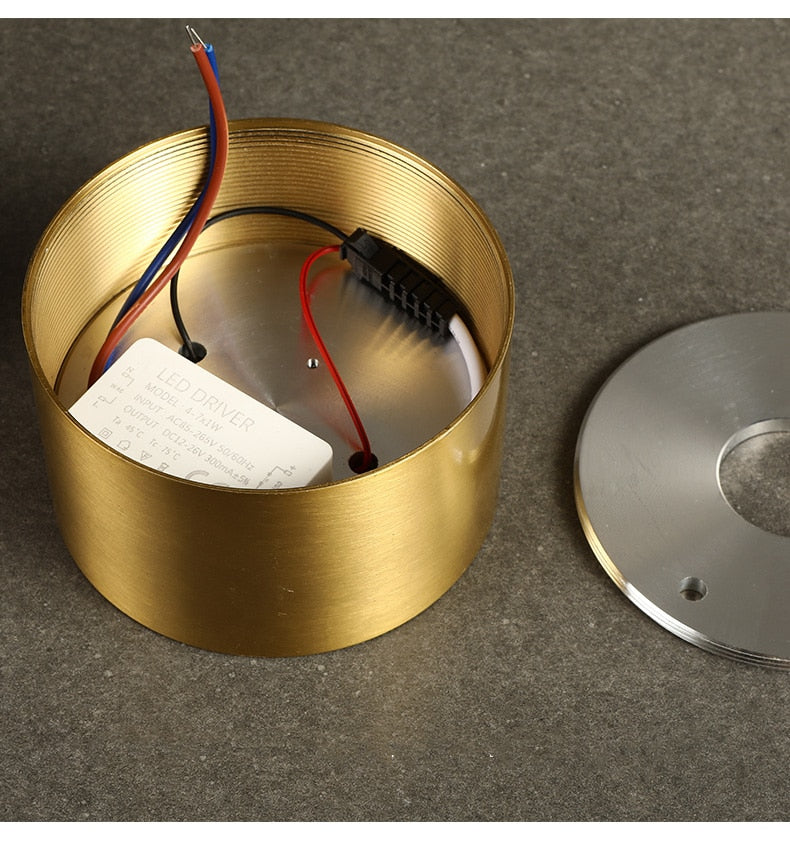Full Copper Aluminum 220V LED Ceiling Downlight Nordic Hallway Corridor Porch Surface Mounted Brass 6W 8W 10W Spot Light Fixture
