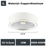 Full Copper Aluminum 220V LED Ceiling Downlight Nordic Hallway Corridor Porch Surface Mounted Brass 6W 8W 10W Spot Light Fixture