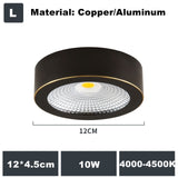 Full Copper Aluminum 220V LED Ceiling Downlight Nordic Hallway Corridor Porch Surface Mounted Brass 6W 8W 10W Spot Light Fixture