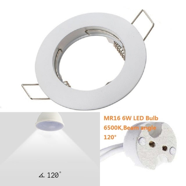 LED Bulb Spotlight GU10 MR16 6W 220V Downlight fixture Spot light Recessed Lighting Kit LED Lampada Bulbs with MR16/GU5.3 Socket