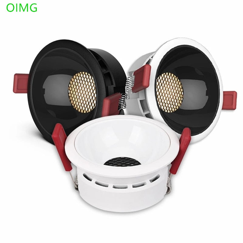 Dimmable Recessed Anti Glare COB LED Downlights 9W/12W/15W/18W/20W Ceiling Spot Lights AC90~260V Background Lamp Indoor Lighting