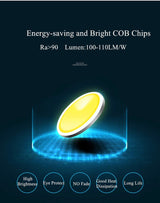 Dimmable Recessed Anti Glare COB LED Downlights 9W/12W/15W/18W/20W Ceiling Spot Lights AC90~260V Background Lamp Indoor Lighting