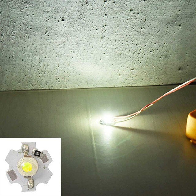 LED Chip 1W 5pcs/lot DC5V High Power SMD LED Light Bead Al Board 20mm For Downlight Spotlight White Blue Green Red Purple Yellow