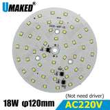 Downlight led pcb smd2835 integrated IC driver, 18W 120mm AC 220V 18w 15w 12w 9w 7w 5w 3w  for down light Diy
