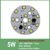 Downlight led pcb smd2835 integrated IC driver, 18W 120mm AC 220V 18w 15w 12w 9w 7w 5w 3w  for down light Diy