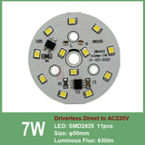 Downlight led pcb smd2835 integrated IC driver, 18W 120mm AC 220V 18w 15w 12w 9w 7w 5w 3w  for down light Diy