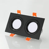 Anti-glare Double Square Dimmable LED Downlight COB Recessed LED Ceiling Lamp Spot Light 20w 24W 30W AC85-265V Indoor Lighting