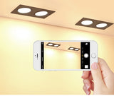 Anti-glare Double Square Dimmable LED Downlight COB Recessed LED Ceiling Lamp Spot Light 20w 24W 30W AC85-265V Indoor Lighting